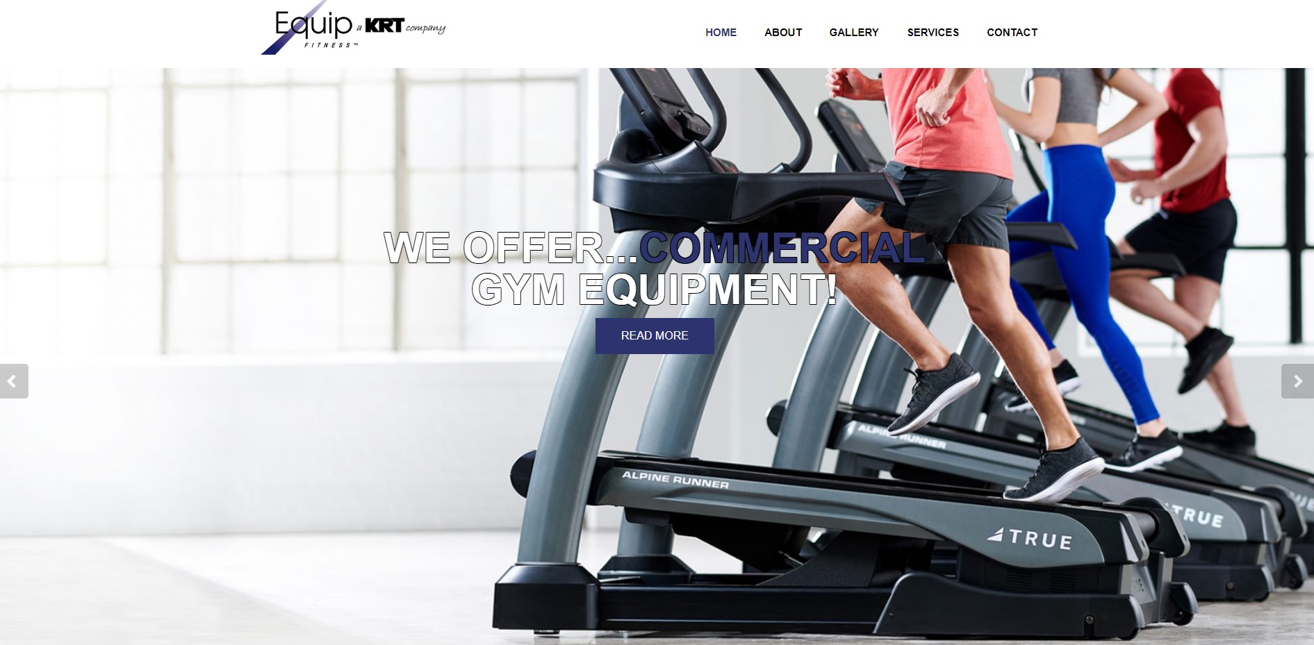 Fitness Equipment Web Design