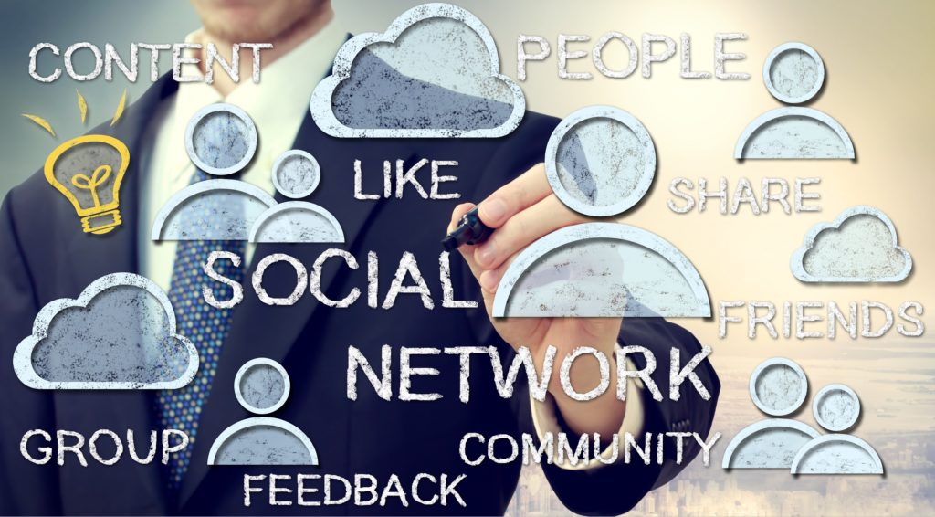 social networking concept bubble