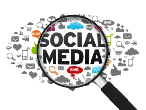 image with the title "Social media"
