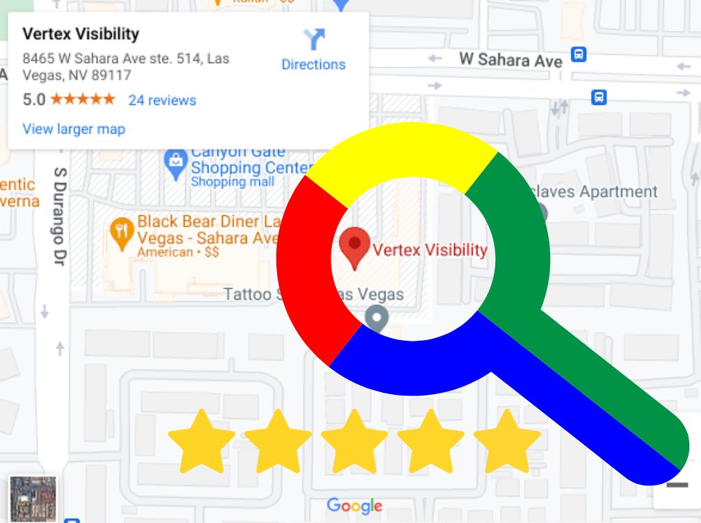 image of Vertex Visibility on a Google Map with a 5 star google review